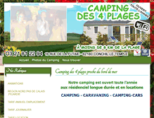 Tablet Screenshot of camping-4-plages.com
